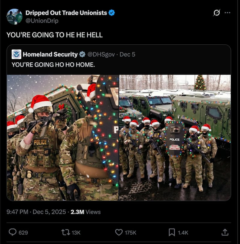 This critical riff on the original post by a labor account generated 175,000 likes.