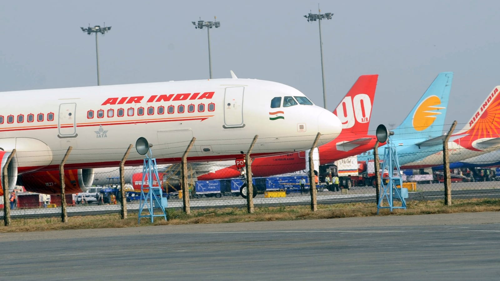 An Air India Airbus A320 aircraft is seen on the tarmac at the Indira Gandhi International Airport in New Delhi.