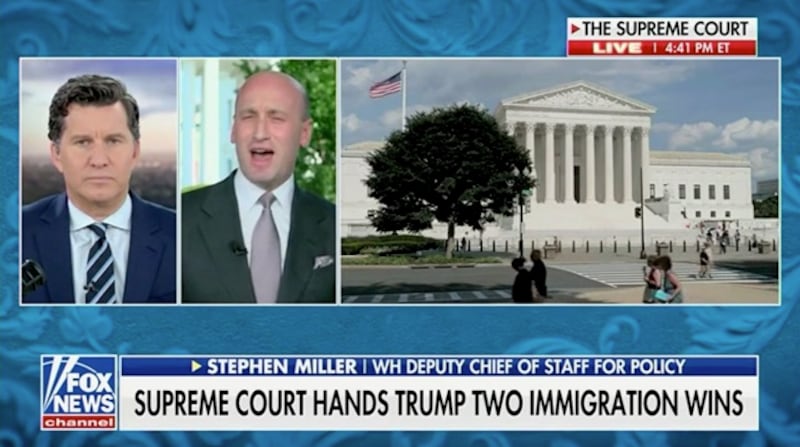Miller, an architect of Trump's immigration agenda, went on Fox to call for a unanimous ruling from the Supreme Court overturning birthright citizenship under the 14th Amendment.