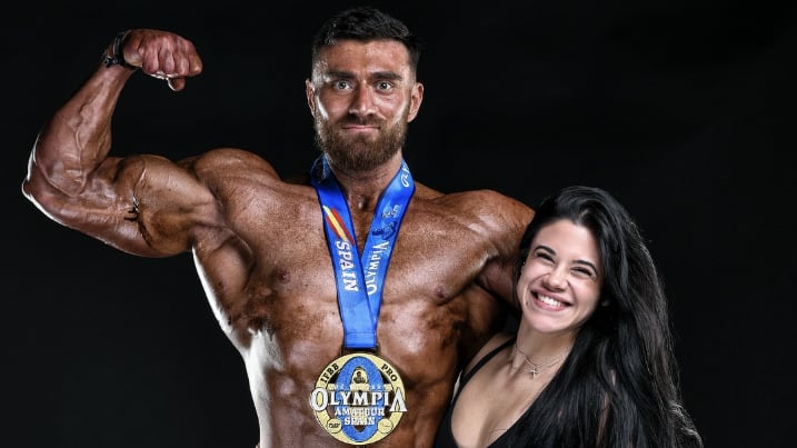 Spanish bodybuilder Erik Markov and his partner, Lucia Barahona.