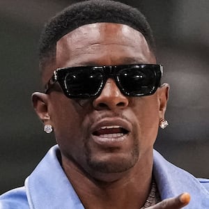Mar 12, 2026; Atlanta, Georgia, USA; Rap artist Boosie Badazz react to the action during the game between the Brooklyn Nets against the Atlanta Hawks during the second half at State Farm Arena. Mandatory Credit: Dale Zanine-Imagn Images