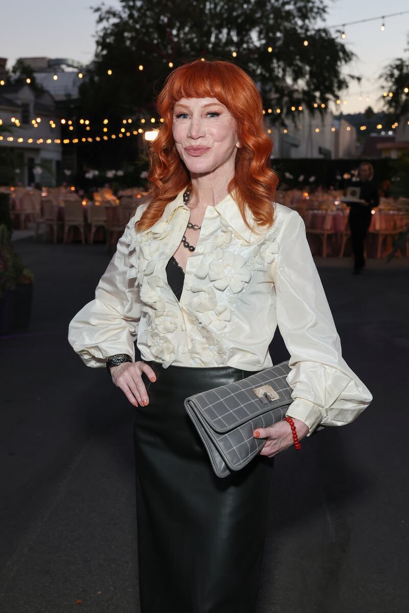 STUDIO CITY, CALIFORNIA - OCTOBER 11: Kathy Griffin attends the 35th annual Environmental Media Awards Gala, sponsored by Radford Studio Center and Toyota at Radford Studio Center on October 11, 2025 in Studio City, California. (Photo by Amy Sussman/Getty Images for The Environmental Media Association )