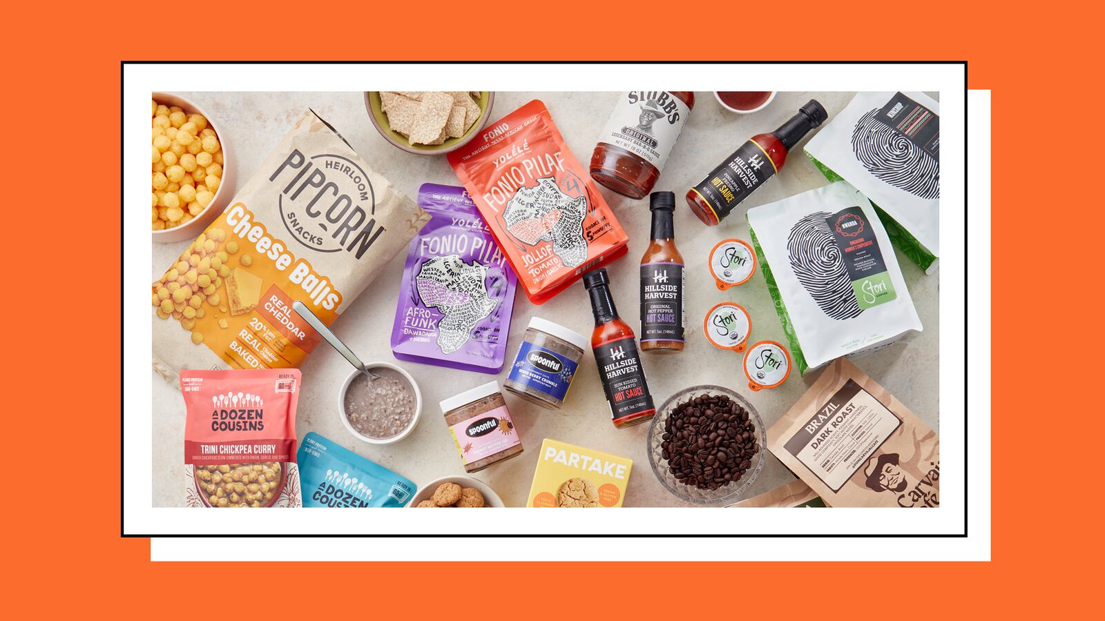 Groceries on a table.