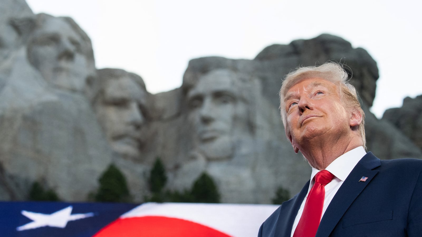 TOPSHOT - US President Donald Trump arrives for the Independence Day events at Mount Rushmore National Memorial in Keystone, South Dakota, July 3, 2020. (Photo by SAUL LOEB / AFP) (Photo by SAUL LOEB/AFP via Getty Images)