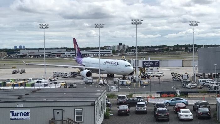 A Hawaiian Airlines plane at John F. Kennedy International Airport in 2017.