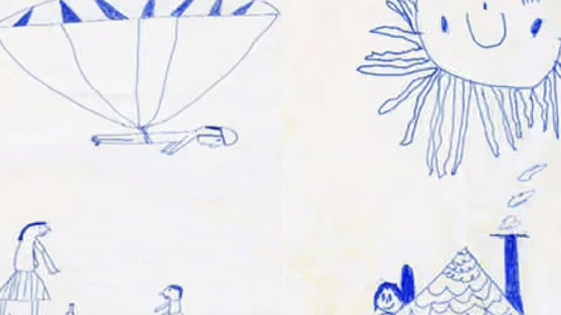 Baumgartner posted a stick-figure drawing of a parachuter he made when he was five on his Facebook page.