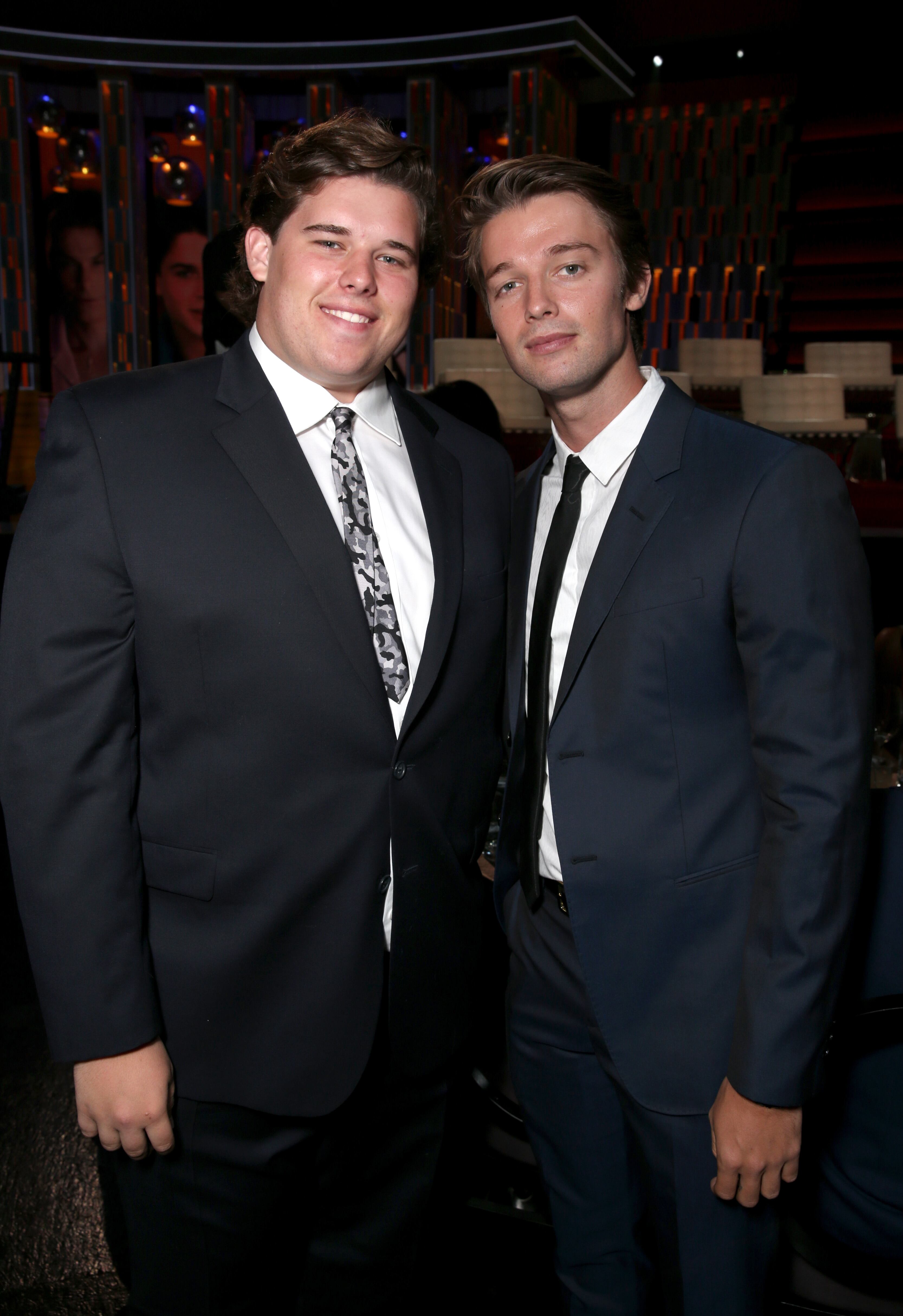 Christopher Schwarzenegger (L) poses with his older brother Patrick in 2016.