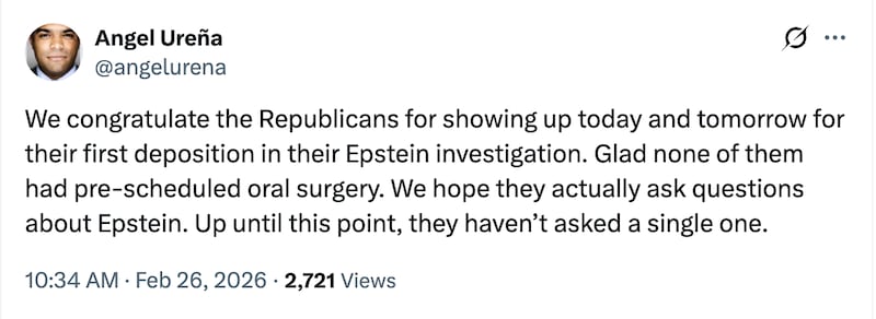 Bill Clinton's spokesperson slams Republicans on the House Oversight Committee who showed up at Hillary Clinton's deposition.