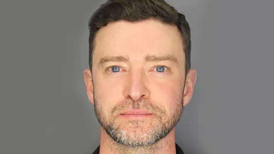 Musician Justin Timberlake is seen in a booking photo on June 18, 2024 in Sag Harbor, New York.