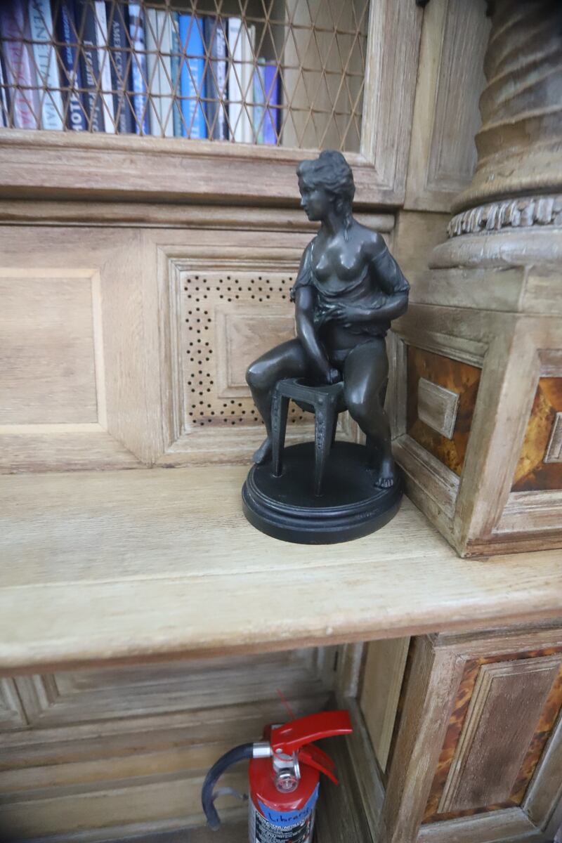 Topless woman sculpture Epstein estate