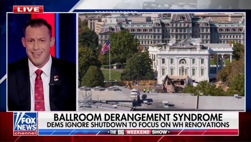 Johnny "Joey" Jones on Fox News "The Big Weekend Show" discussing how no one cares about East Wing ballroom tear down project.