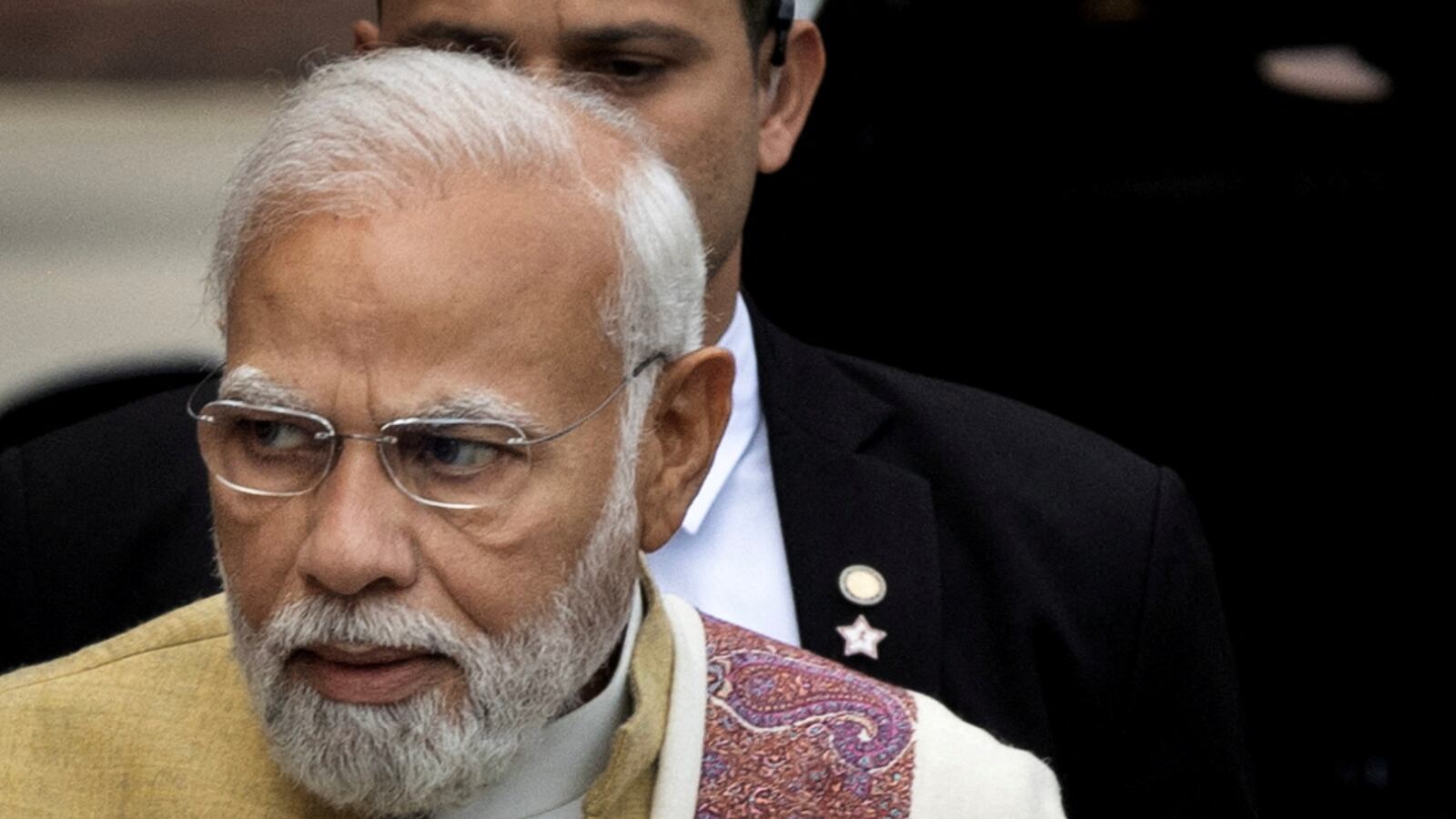 India's Prime Minister Narendra Modi arrives on the first day of the budget session in New Delhi, India.