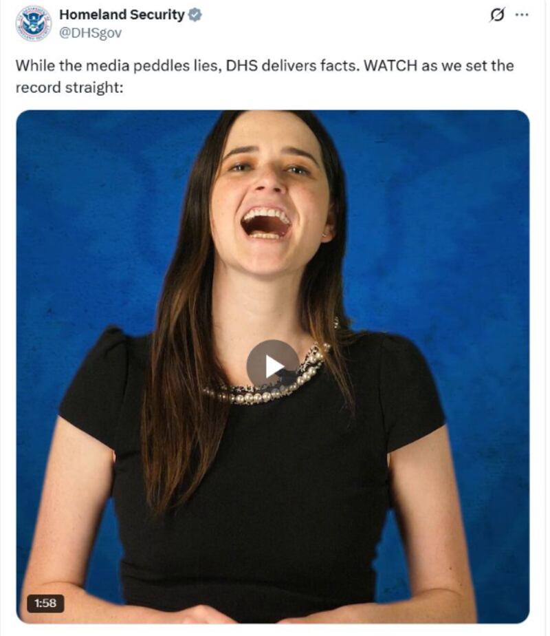 DHS Acting Assistant Secretary Lauren Bis has fronted a video campaign calling out the media’s lies, but her own truthfulness is being questioned.