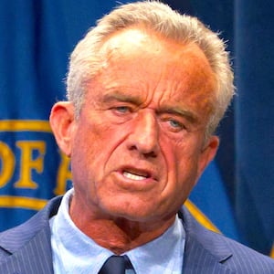 Secretary of Health and Human Services Robert F. Kennedy Jr. speaks during a news conference at the Department of Health and Human Services on April 16, 2025 in Washington, DC.