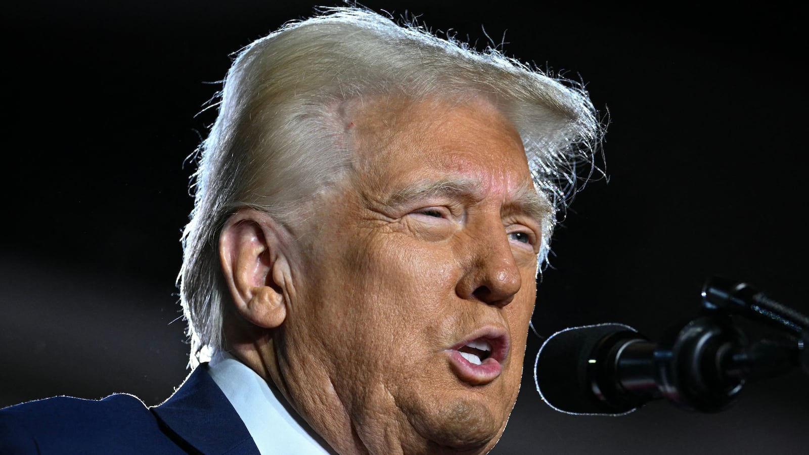 Donald Trump giving a speech in Las Vegas, Nevada in January 2025.