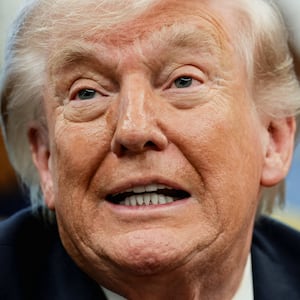 U.S. President Donald Trump reacts during an event with Artemis II astronauts, NASA Commander Reid Wiseman, NASA Pilot Victor Glover, NASA Mission Specialist Christina Koch and Canadian Space Agency (CSA) Mission Specialist Jeremy Hansen, in the Oval Office at the White House in Washington, D.C., U.S., April 29, 2026. REUTERS/Evelyn Hockstein