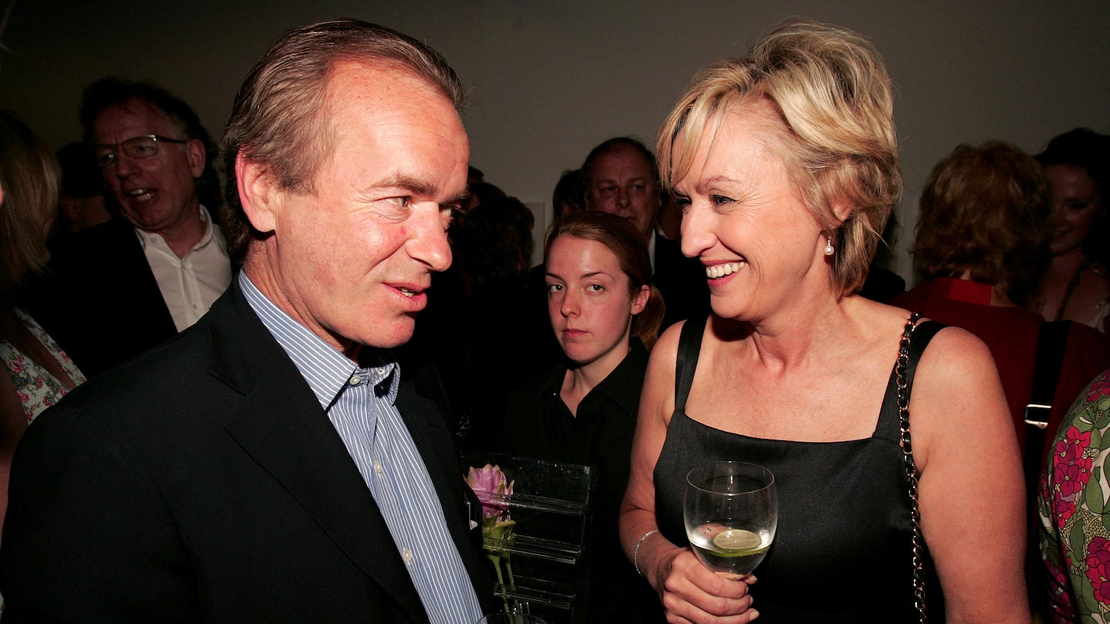 Novelist Martin Amis talks to Tina Brown at a book launch event