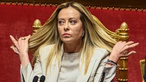 Italy's Prime Minister Giorgia Meloni gestures during a session at Italian Senate in Rome, Italy, March 11, 2026. REUTERS/Matteo Minnella