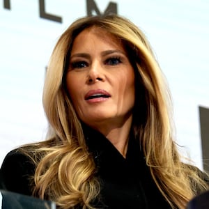 First Lady Melania Trump Rings NYSE Opening Bell To Celebrate Upcoming Film "Melania" at New York Stock Exchange on January 28, 2026 in New York City.