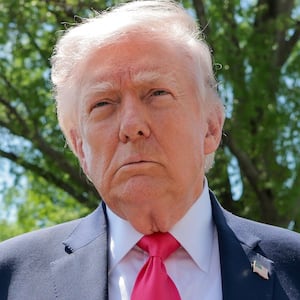 WASHINGTON, DC - APRIL 16: U.S. President Donald Trump speaks to the media before boarding Marine One on the South Lawn of the White House on April 16, 2026 in Washington, DC. President Donald Trump is traveling to Las Vegas, Nevada to promote the tax cuts he signed into law in the “One Big Beautiful Bill Act” ahead of the midterm election.  Tomorrow he will deliver remarks at a Turning Point USA event in Phoenix, Arizona.  (Photo by Anna Moneymaker/Getty Images)