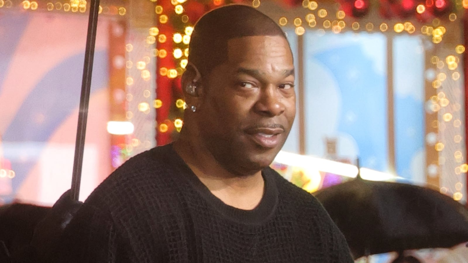 NEW YORK, NEW YORK - NOVEMBER 25: Busta Rhymes is seen during the 2025 Macy's Thanksgiving Day Parade rehearsals on November 25, 2025 in New York City. (Photo by Dia Dipasupil/Getty Images)