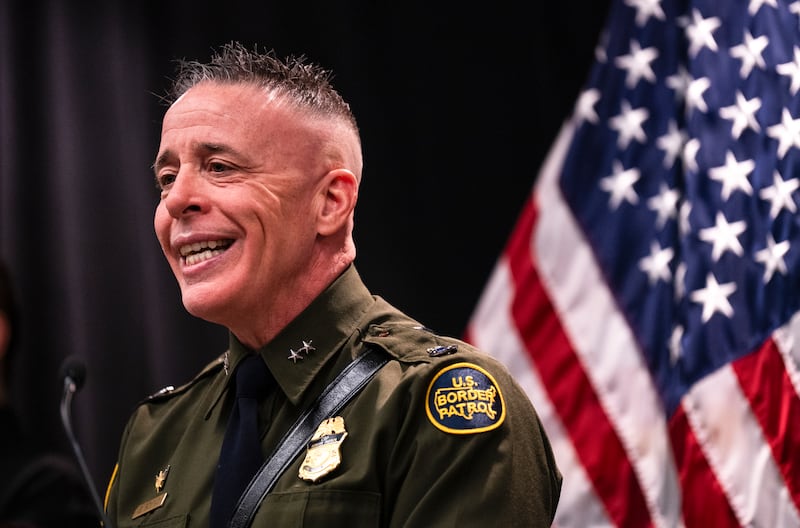 Border Patrol Commander Gregory Bovino speaks during a press conference at the Bishop Henry Whipple Federal on January 22, 2026 in Minneapolis, Minnesota.