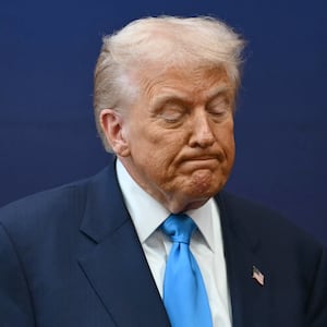 President Donald Trump at the Gyeongju National Museum in Gyeongju on October 29, 2025. (Photo by ANDREW CABALLERO-REYNOLDS / AFP) (Photo by ANDREW CABALLERO-REYNOLDS/AFP via Getty Images)