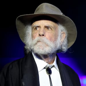 LOS ANGELES, CALIFORNIA - JANUARY 31: Honoree Bob Weir of Grateful Dead accepts the 2025 MusiCares Persons of the Year award onstage during the 2025 MusiCares Persons of the Year Honoring The Grateful Dead on January 31, 2025 in Los Angeles, California.  (Photo by Kevin Mazur/Getty Images for The Recording Academy)