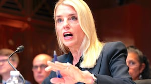 Attorney General Pam Bondi testifies in the Dirksen Senate Office Building on Capitol Hill on June 25, 2025 in Washington, DC.