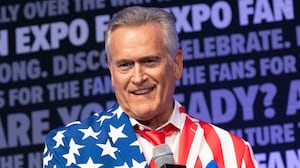 DENVER, COLORADO - JULY 06: Bruce Campbell attends the final day of the 2025 Fan Expo Denver at the Colorado Convention Center on July 06, 2025 in Denver, Colorado. (Photo by Thomas Cooper/Getty Images)