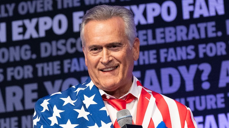 DENVER, COLORADO - JULY 06: Bruce Campbell attends the final day of the 2025 Fan Expo Denver at the Colorado Convention Center on July 06, 2025 in Denver, Colorado. (Photo by Thomas Cooper/Getty Images)