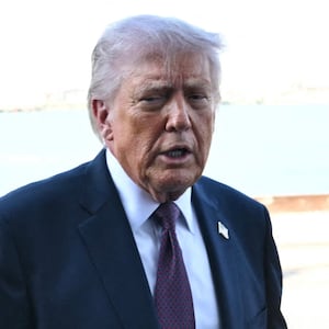 Secretary of Energy Chris Wright and President Donald Trump depart after a briefing on energy at the Port of Corpus Christi in Corpus Christi, Texas on February 27, 2026.