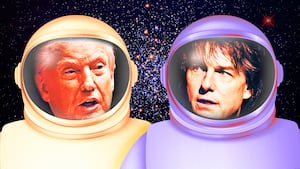 A photo illustration of Donald Trump and Tom Cruise.