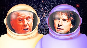 A photo illustration of Donald Trump and Tom Cruise.
