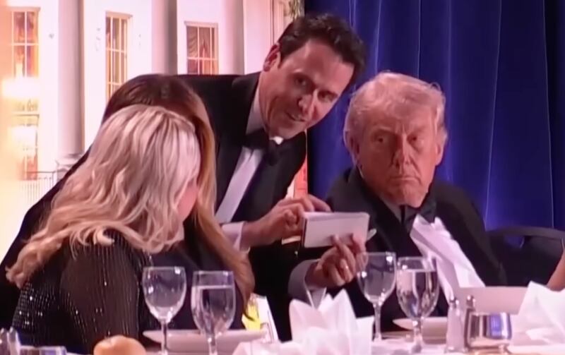 Oz Pearlman, Donald Trump, Karoline Leavitt, WHCA dinner