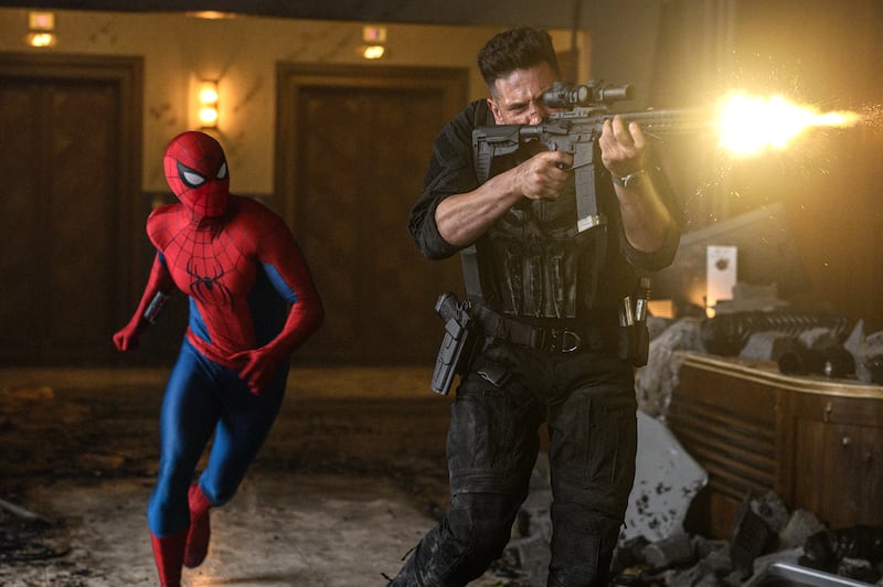 Tom Holland and Jon Bernthal as Punisher.