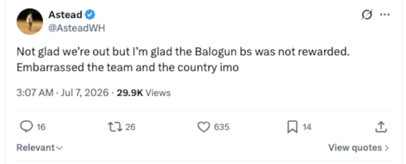 USMNT World Cup defeat reaction to Trump
