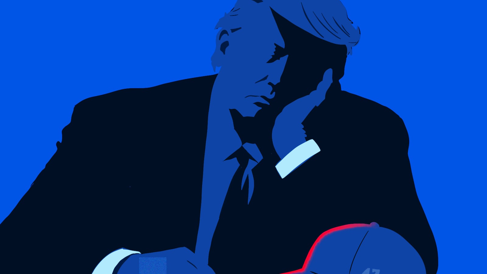 Donald Trump sleeping illustration illo