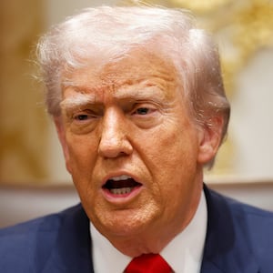 WASHINGTON, DC - OCTOBER 14: U.S. President Donald Trump speaks during a meeting with President of Argentina Javier Milei in the Cabinet Room at the White House on October 14, 2025 in Washington, DC. Trump is hosting Milei for a working lunch days after the U.S. Treasury finalized a $20 billion currency swap framework with Argentina in an effort to help stabilize its economy. (Photo by Kevin Dietsch/Getty Images)