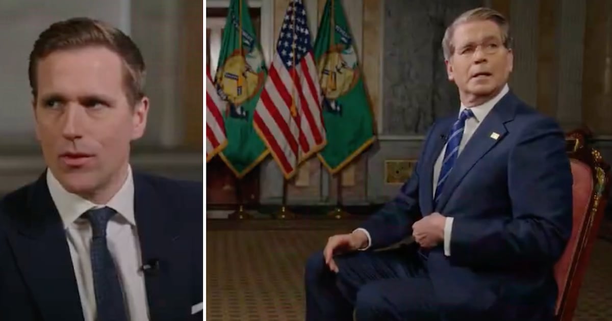 Präsident bei TV-Interview dabei erwischt, wie er Trump-Handlanger Scott ...