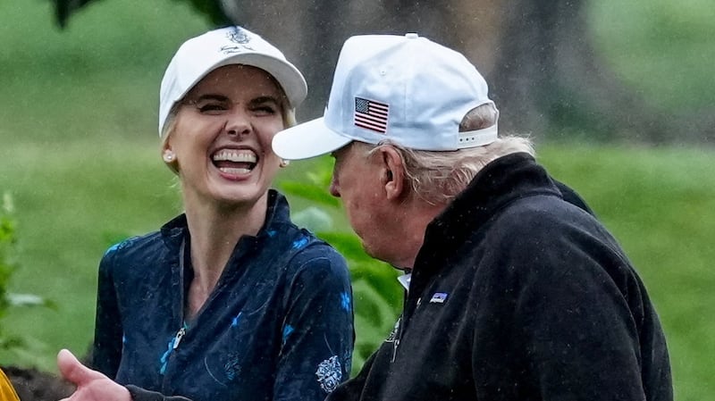 Natalie and Donald on the links.
