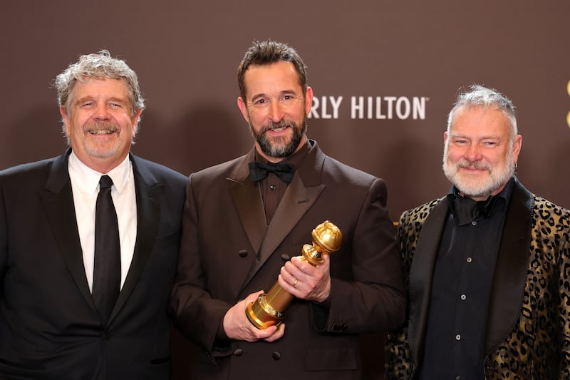 John Wells, R. Scott Gemmill and Noah Wyle Golden Globes 2026