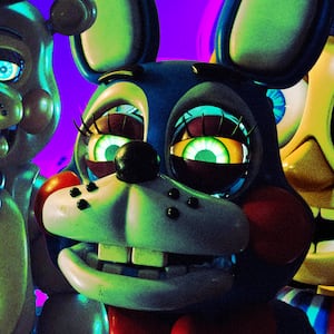 A photo illustration of Toy Freddy, Toy Bonnie, and Balloon Boy in Five Nights at Freddy's 2.
