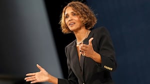 Halle Berry delivered an emotional speech at Lincoln Center, calling for better treatment for menopause symptoms.