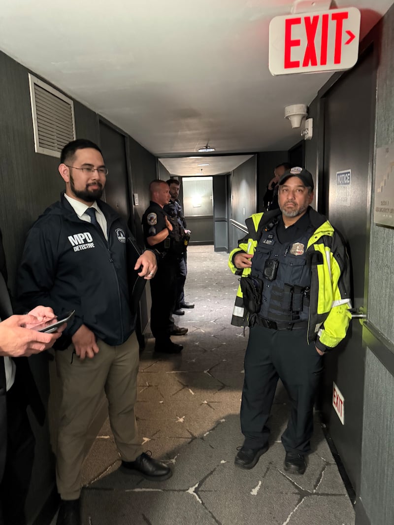 Inside the Washington Hilton.