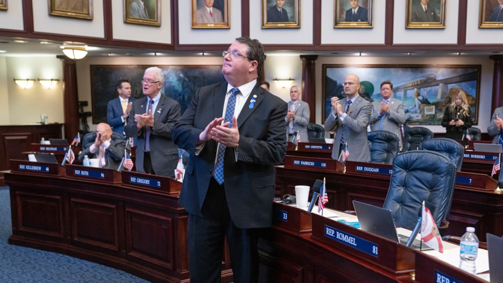Florida Sen. Randy Fine stands in the Florida House of Representatives.