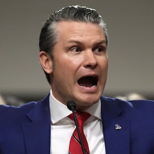 U.S. President-elect Donald Trump's nominee for Secretary of Defense Pete Hegseth testifies during his Senate Armed Services confirmation hearing on Capitol Hill on January 14, 2025 in Washington, DC.