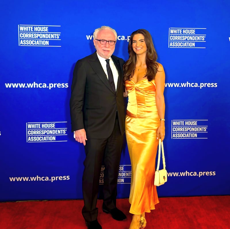 Kaitlan Collins and Wolf Blitzer at the WHCD