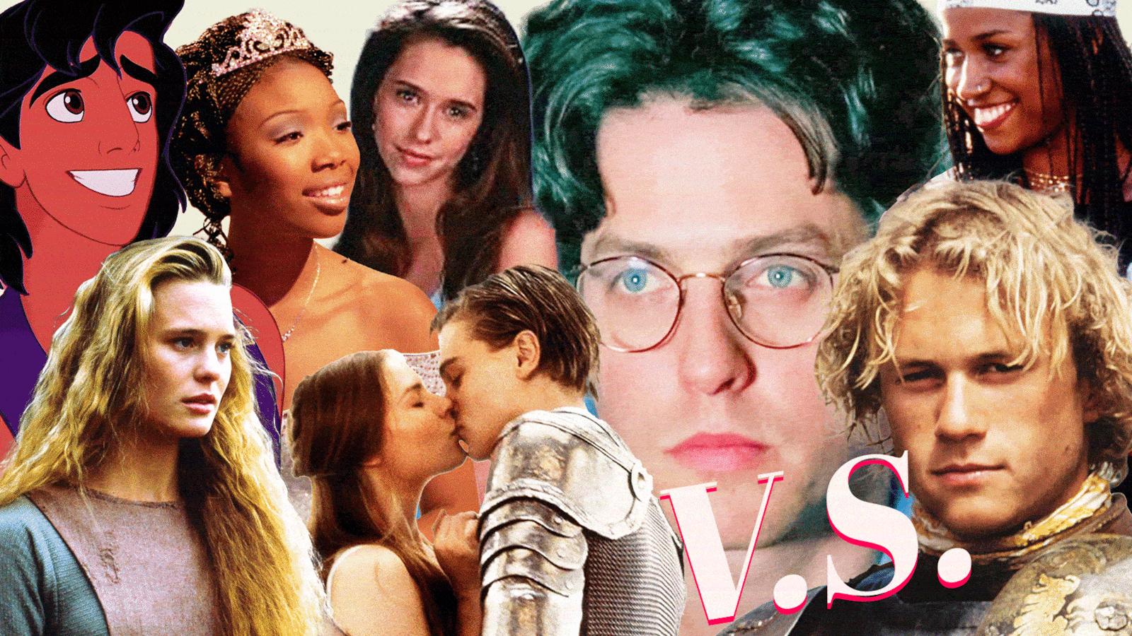 Robin Wright, Aladdin, Brandy, Jennifer Love Hewitt, Claire Danes, Leonardo DiCaprio, Hugh Grant, Heath Ledger, and Stacey Dash