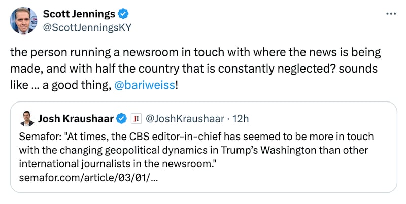 Scott Jennings' post on X.